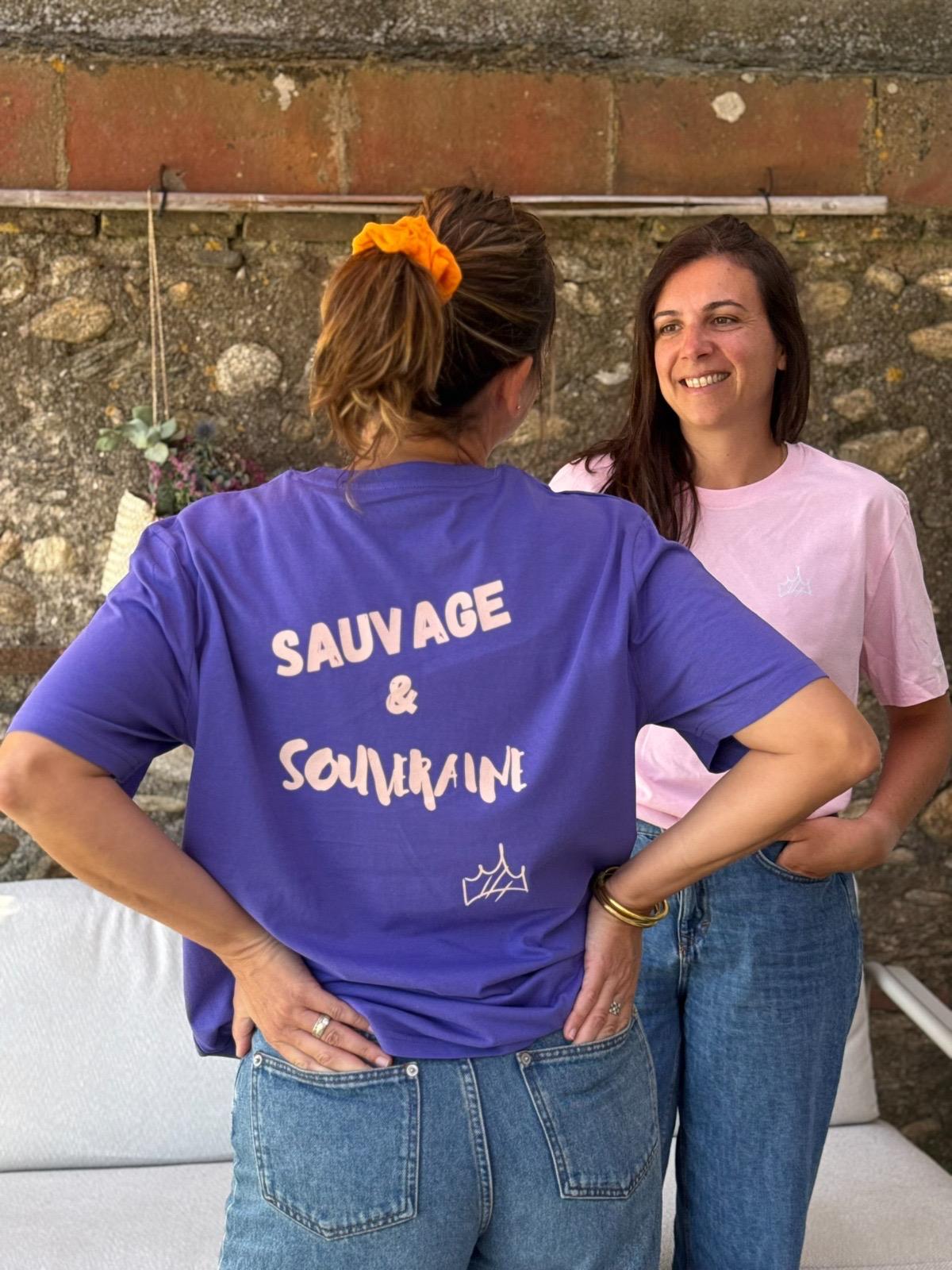 T-shirt Sauvage et Souveraine violet