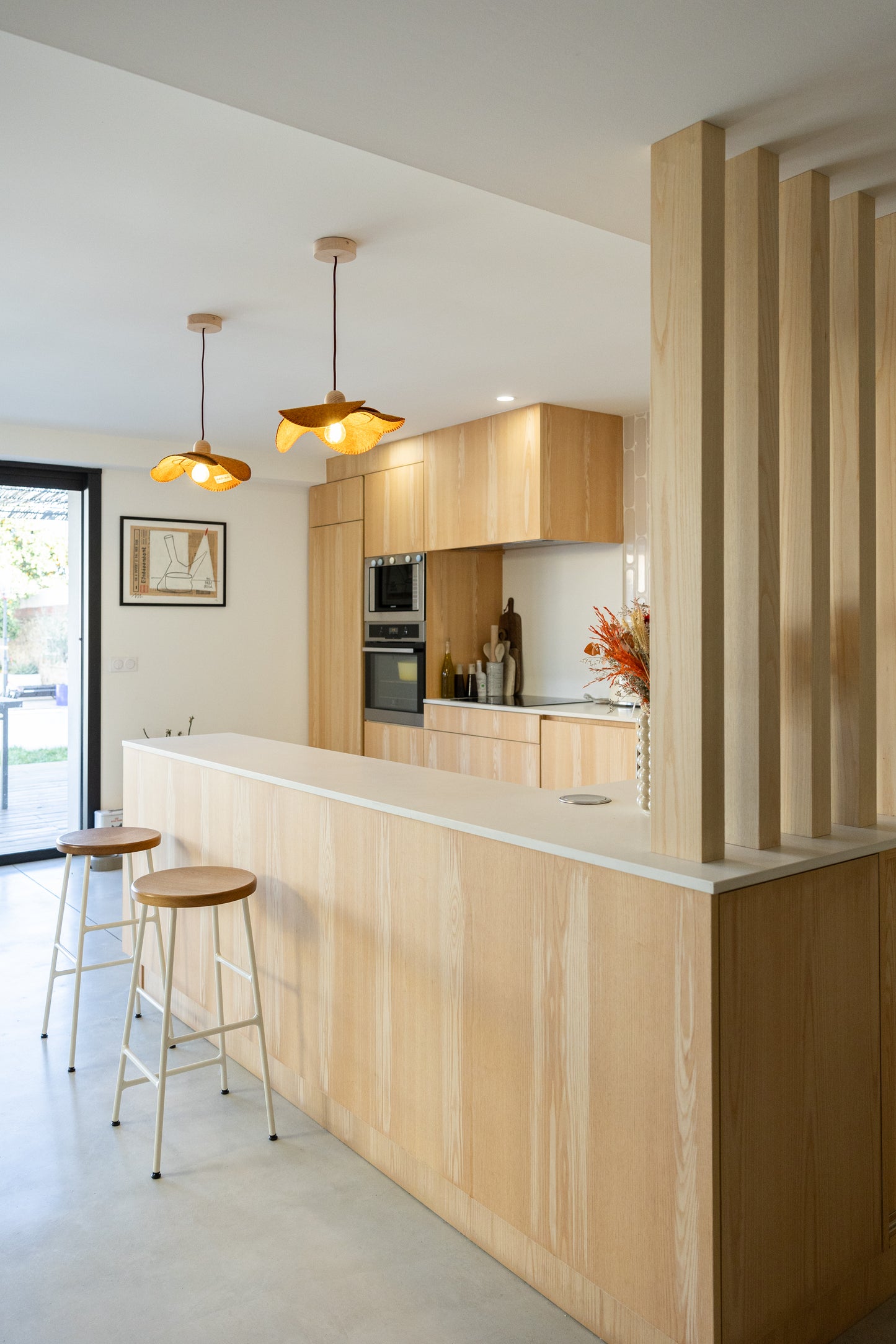 Suspension Flower Orange chiné