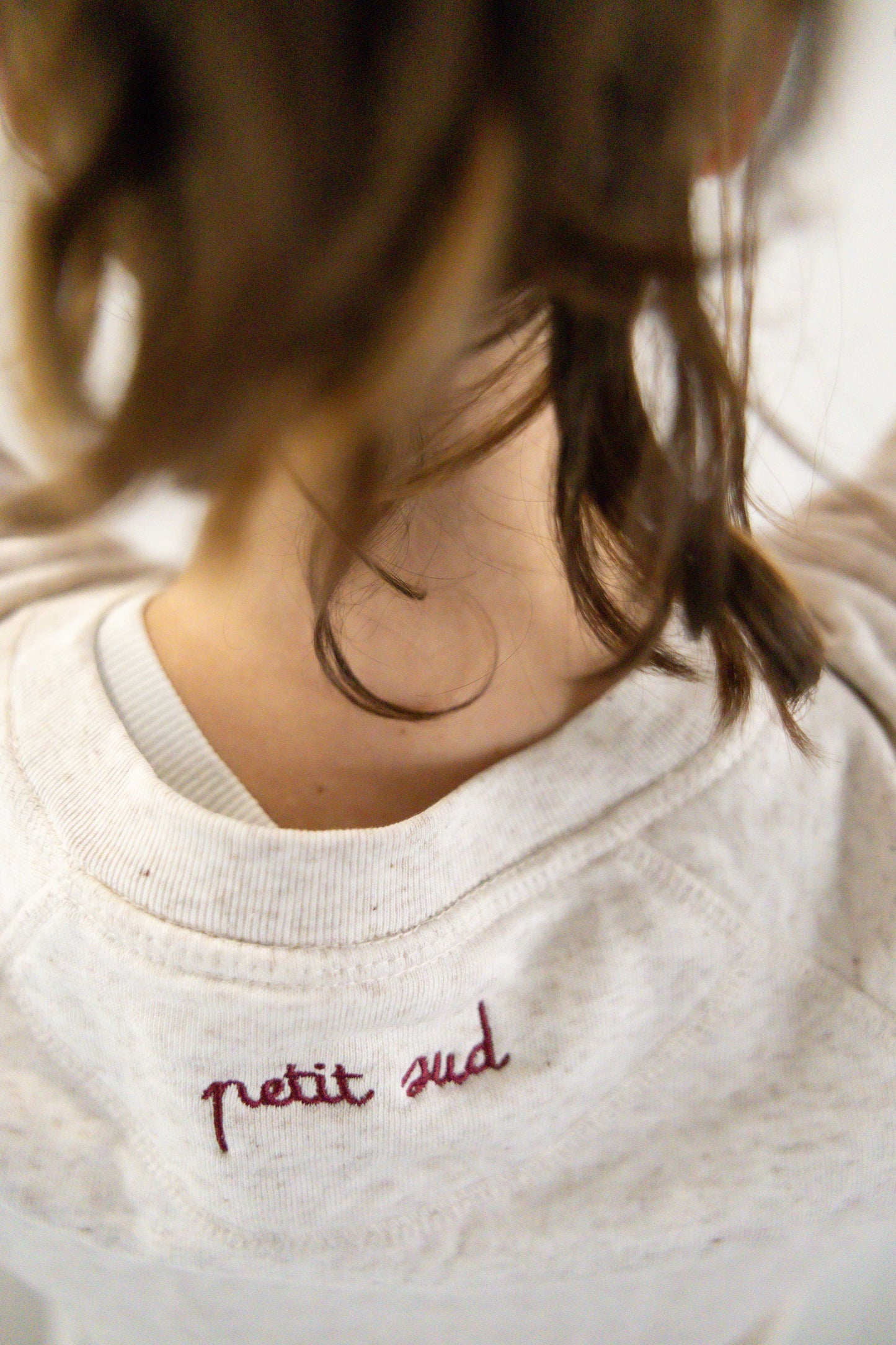 Sweat CHILL femme beige chiné