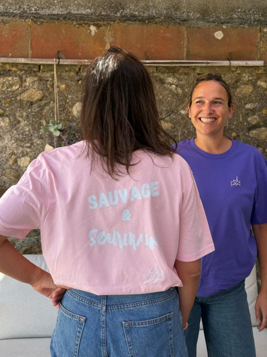 T-shirt Sauvage et Souveraine rose
