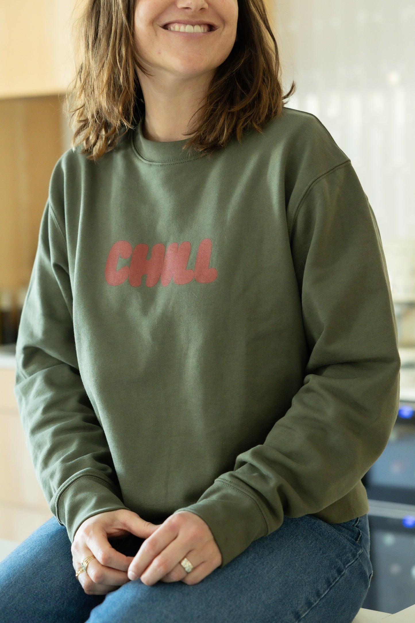 Sweat CHILL mixte Kaki