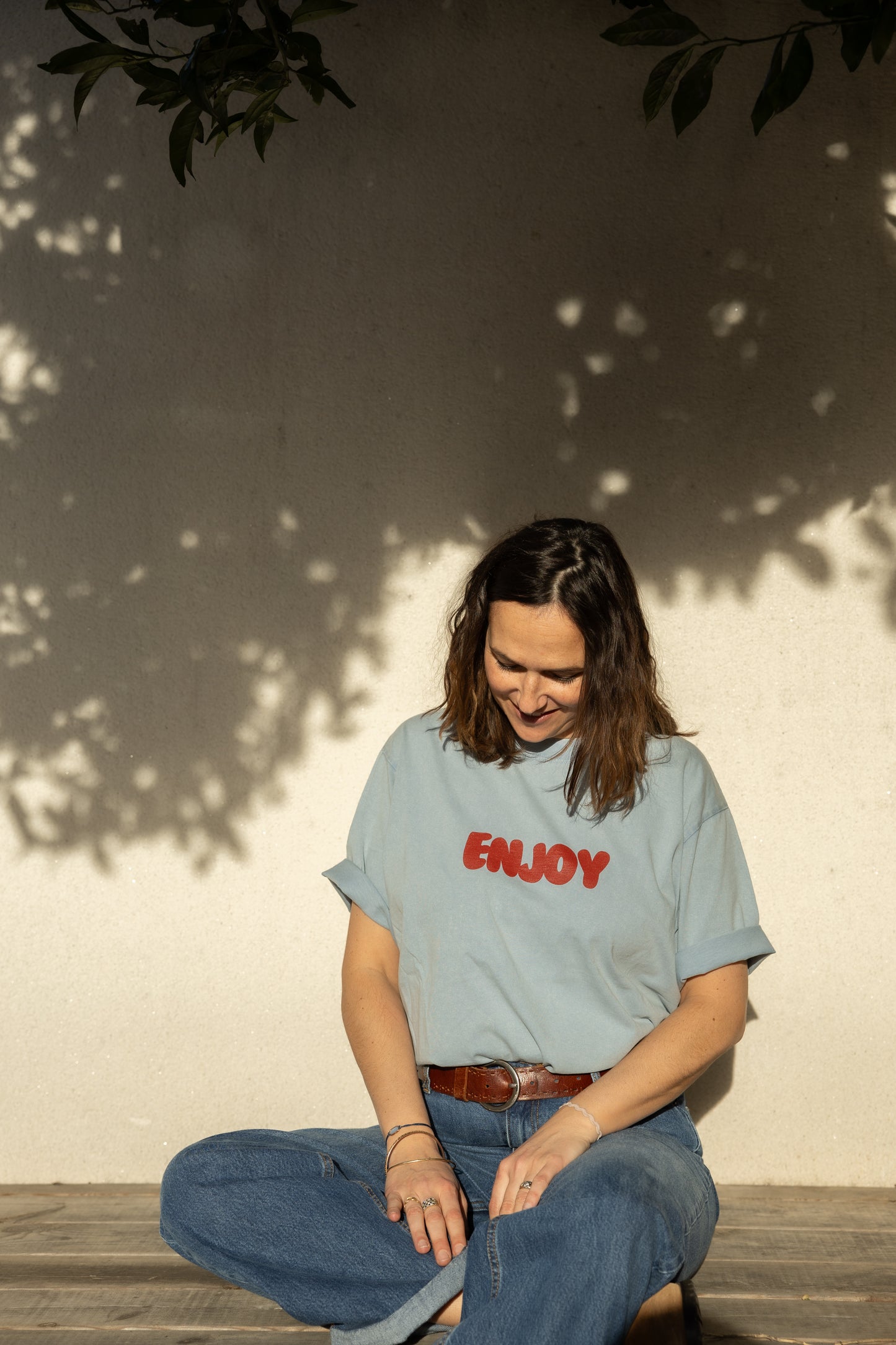 T-shirt ENJOY mixte bleu