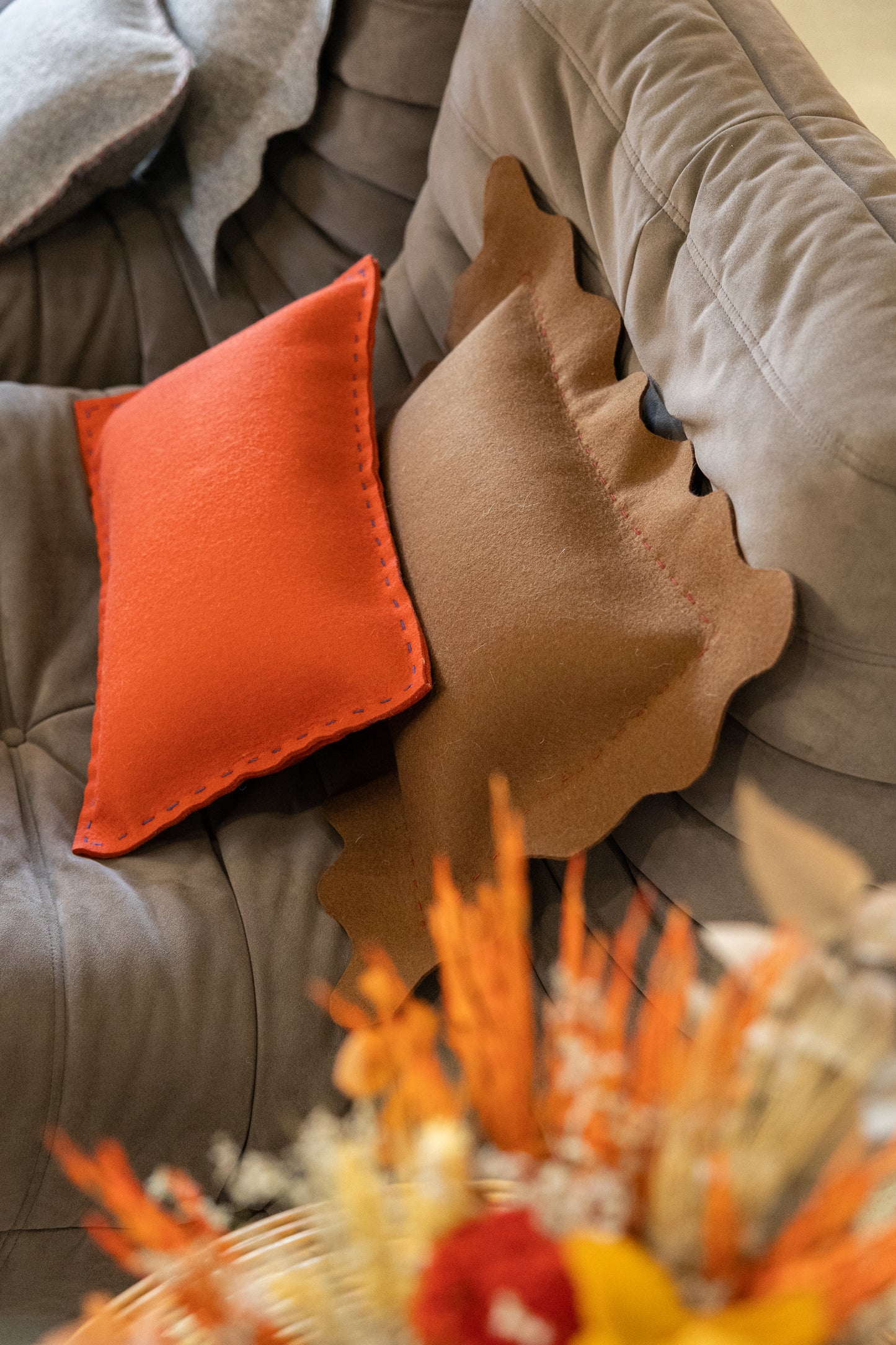 Coussin "Coixi" Orange sanguine