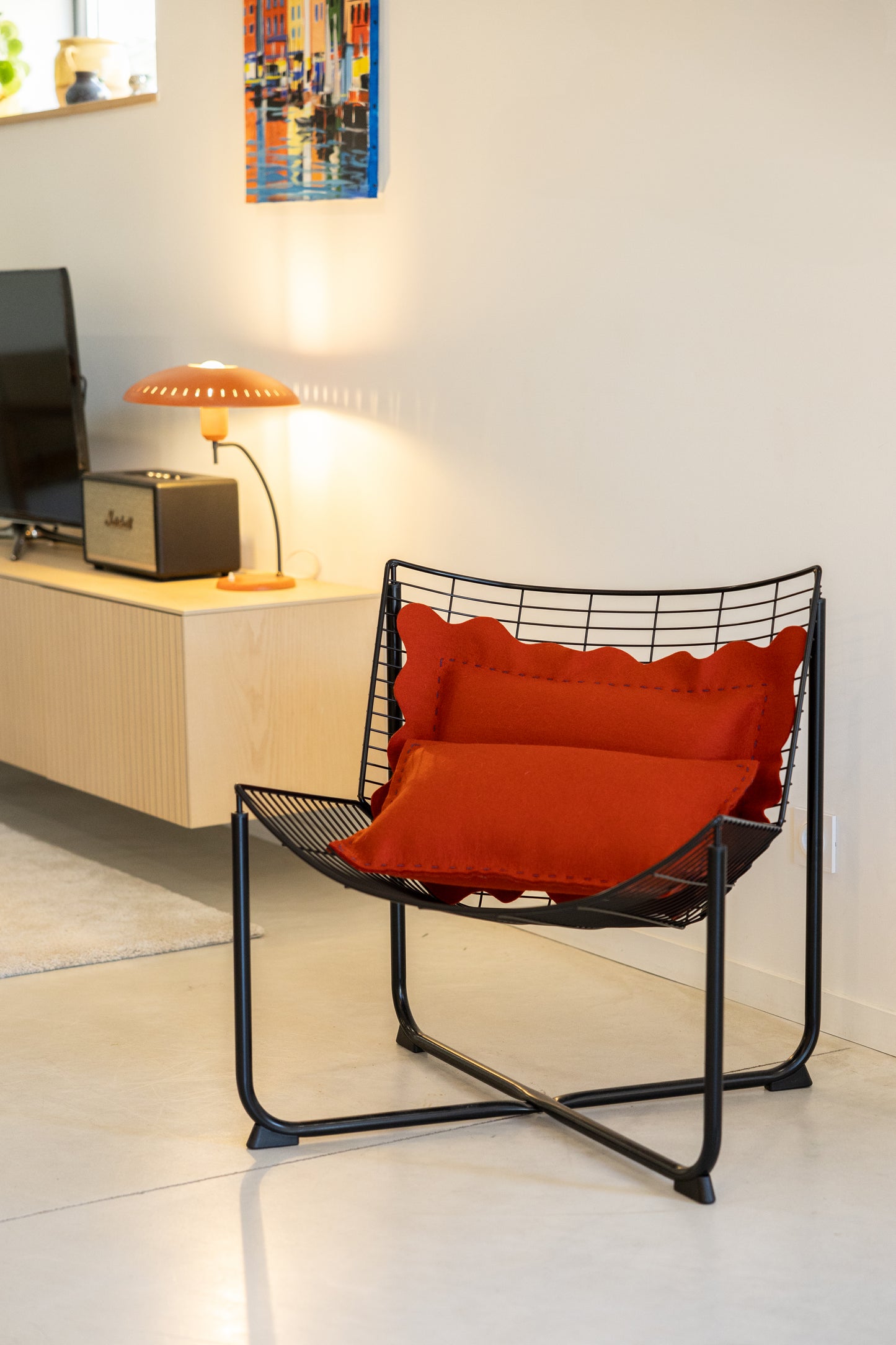 Coussin "Coixi" Orange sanguine