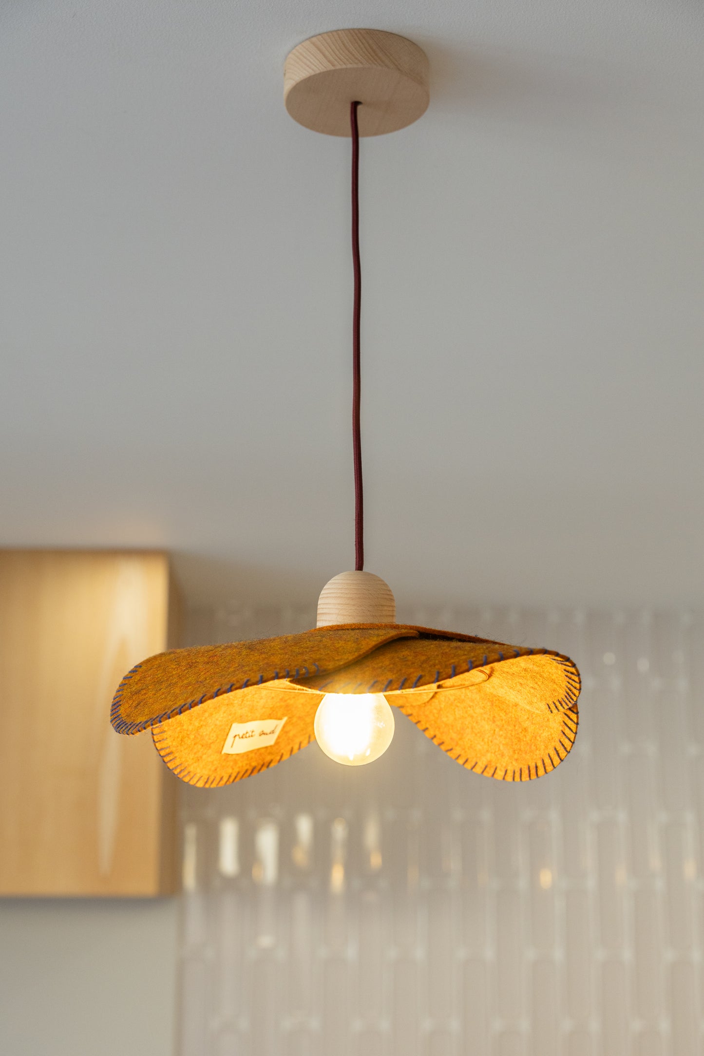 Suspension Flower Orange chiné