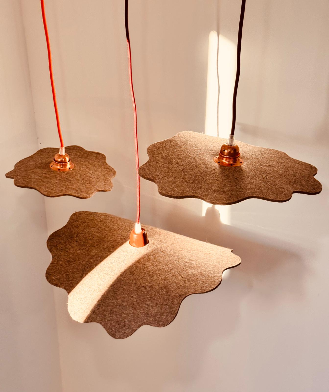 Suspension Wavy Taupe chiné